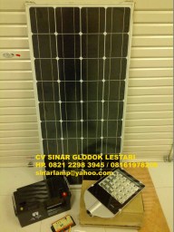 Lampu pju solar cell 56 watt tenaga matahari PLTS